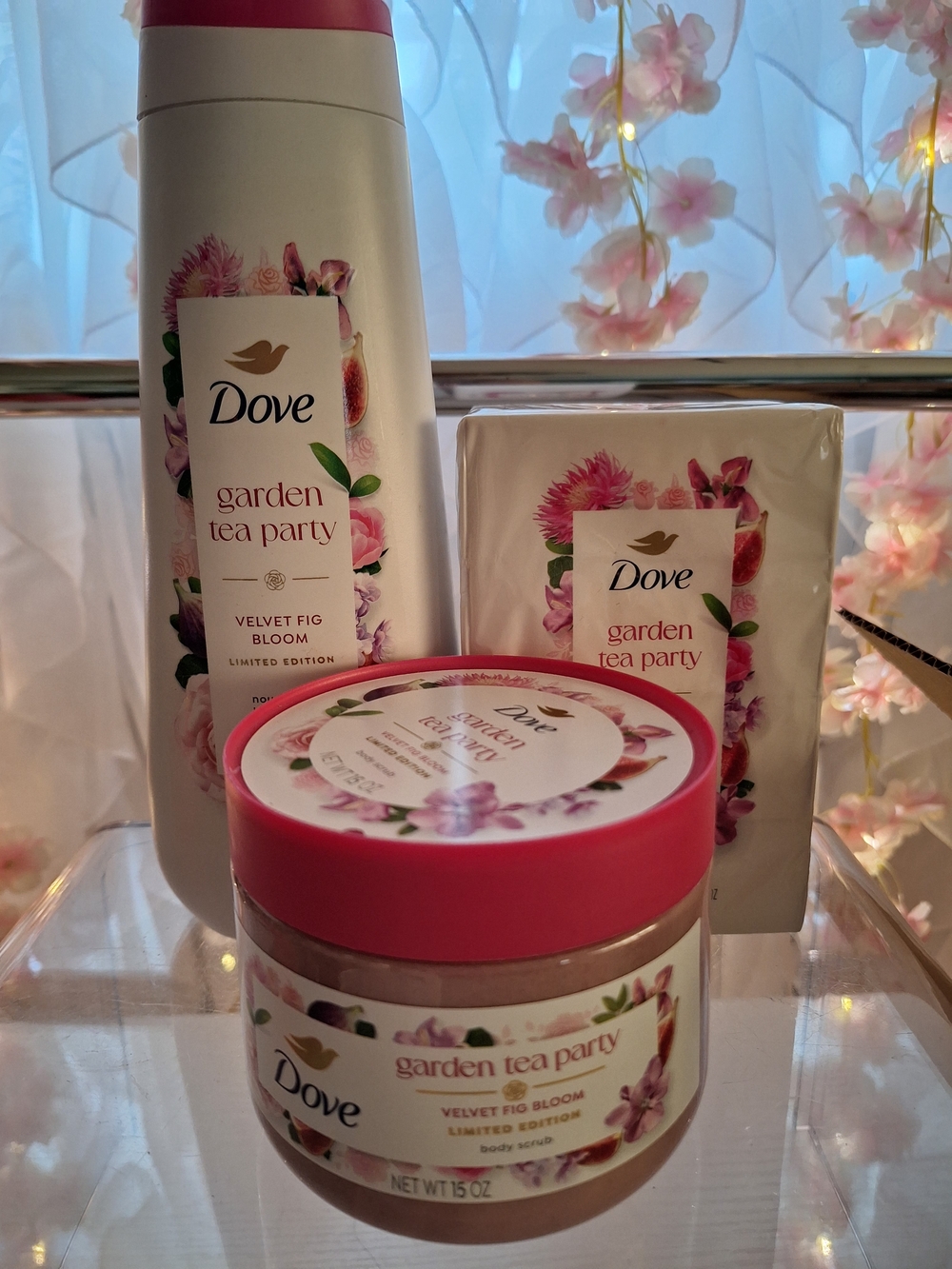 Garden Tea Party Velvet Fig Bloom Body Care Set - Pink